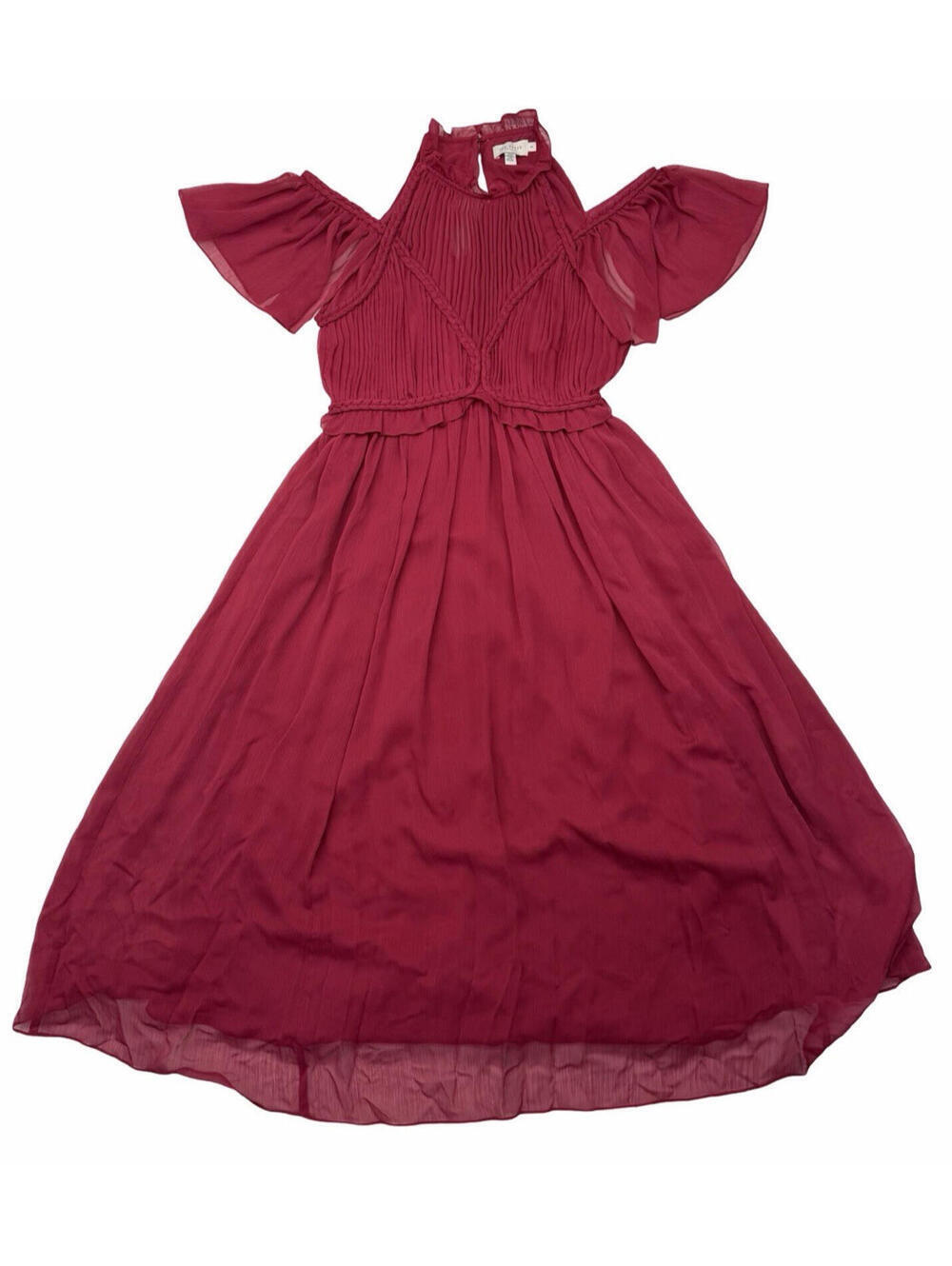 Ted Baker Paigei Rope Detail Midi Dress Deep Pink Red Size Ted 2 | US 6